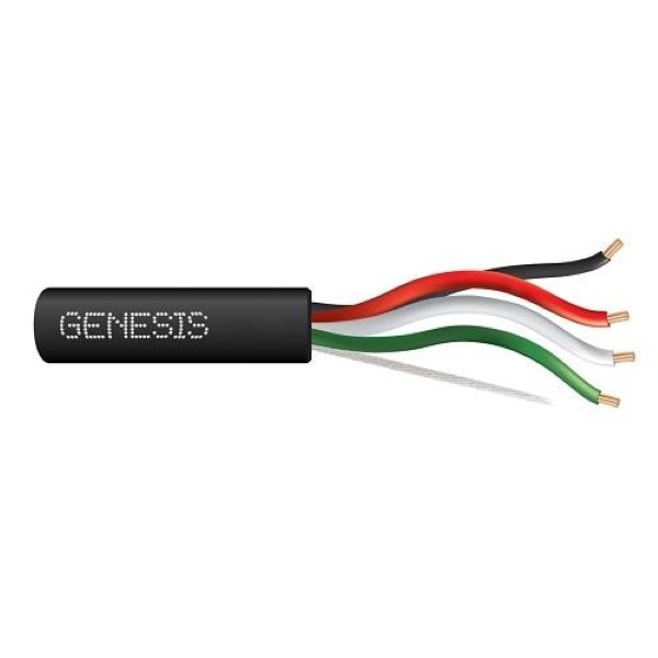 32041108 22 AWG 4 CONDUCTOR STRANDED SHIELDED CMP/FT6 1000 Foot  pull box Black
