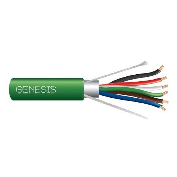 32061105 22 AWG 6 CONDUCTOR STRANDED SHIELDED CMP/FT6 1000 Foot  pull box Green