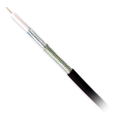50071001 RG6 CCS QUAD-SHIELD 1000 Footfoot reel White