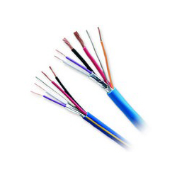 1244506Y 18/2 STRANDED + 22/2 STRANDED 500  Foot foot reel Blue w/ Yellow Stripe