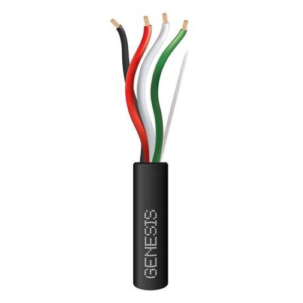 31155508 18 AWG 4 CONDUCTOR STRANDED CMP/FT6 500 Foot  pull box Black