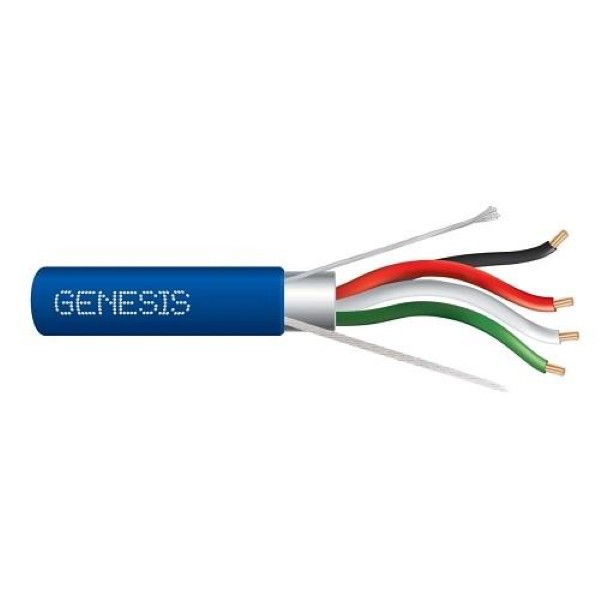 32151106 18 AWG 4 CONDUCTOR STRANDED SHIELDED CMP/FT6 1000 Foot  pull box Blue